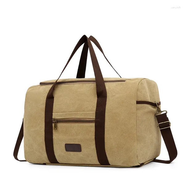 Seesäcke Vintage Canvas Herren Umhängetasche Große Kapazität Koffer und Reisetasche Umhängetasche Multifunktionale Rucksäcke Sporthandtaschen