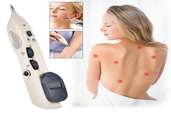 Atualizado recarregável massagem acu caneta ponto detector display digital eletrônico acupuntura agulha ponto estimulador máquina new7181103