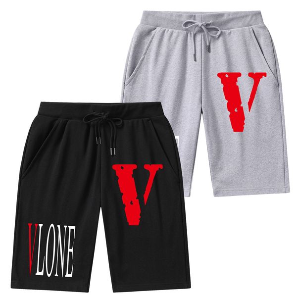 VLONE Herren Shorts Sommer Stil Herren Strick Baumwolle Strand Shorts Freizeithose Street Hip Hop Sport Unisex Sommer Strandhose