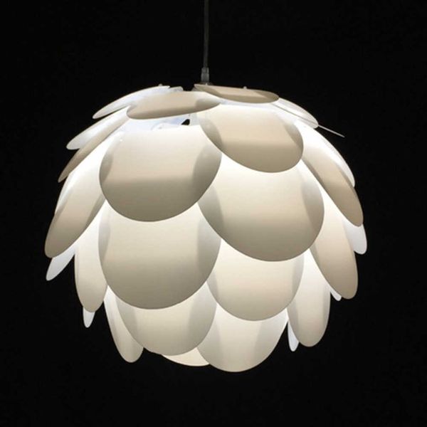 Lâmpada tampa tons nórdicos de papel de origami moderno lampes dobráveis ​​pendentes pendentes lustres lustres de arte lâmpada de arte para sala de estar decoração de quarto w0410