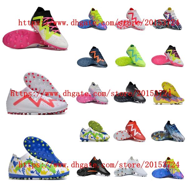 Chuteiras FG MG TF chuteiras masculinas de couro botas de futebol carpe da calcio rosa whtie