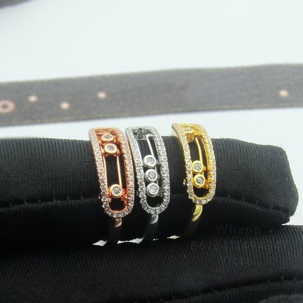 кольца для женщин дизайнерские позолоченные 18-каратные бриллианты T0P качество официальные репродукции брендовые дизайнерские модные изысканные подарки 016