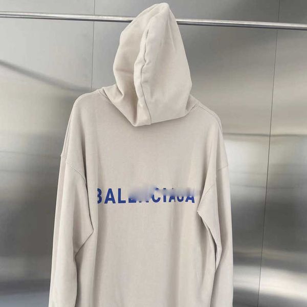 2023 New Designer Damen T-Shirt High-End-Shirt Bajiachao Paar Hoodie FW American Back Blue Letter Hood Unisex