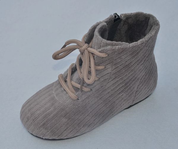 Bot kızlar botlar çocuk kış ayakkabıları kadife kumaş yuvarlak ayak parmağı dantel yukarı fermuarlı çocuklar nina zapatos chaussure sandqbaby sonbahar 231109