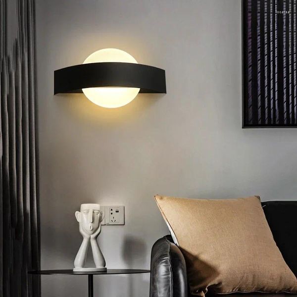 Wandleuchte, 7 W, LED, modern, einfach, kreativ, rund, quadratisch, Acryl, Nachttisch, Innen, Schlafzimmer, Wohnzimmer, Hintergrund, dekorativ