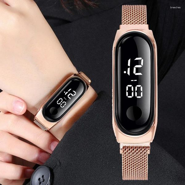 Armbanduhren Frauen Digital LED Zifferblatt Uhr Luxus Damen Armband Magnetische Schnalle Verschluss Quarzuhren Relogio Feminino Für Geschenk Uhr
