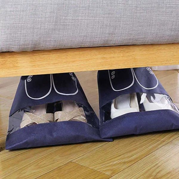 Scatole portaoggetti Borsa per scarpe da casa per esterni Borsa da viaggio Borsa portatile con coulisse Custodia per organizer in tessuto non tessuto