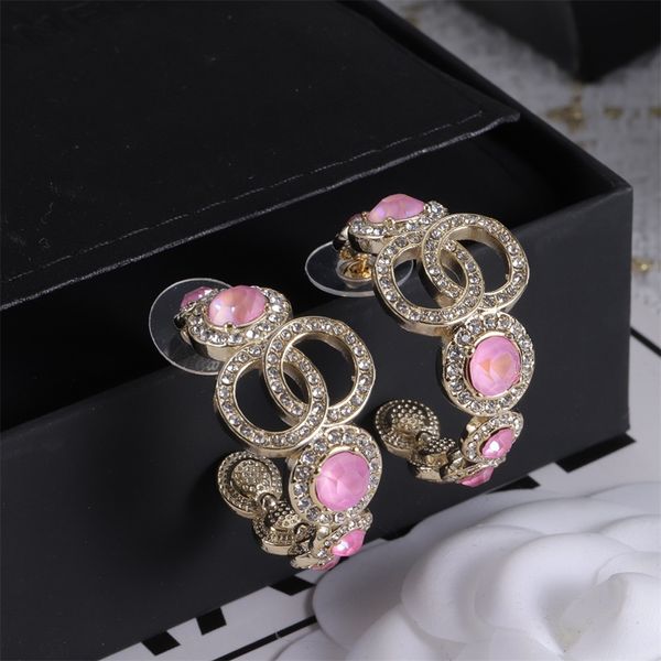 Designer-Schmuck-Ohrringe, rosa Kristall-Ohrringe, weiblich, cool, süß, süße Feen-Ohrringe, modisch, luxuriös, Pendeln