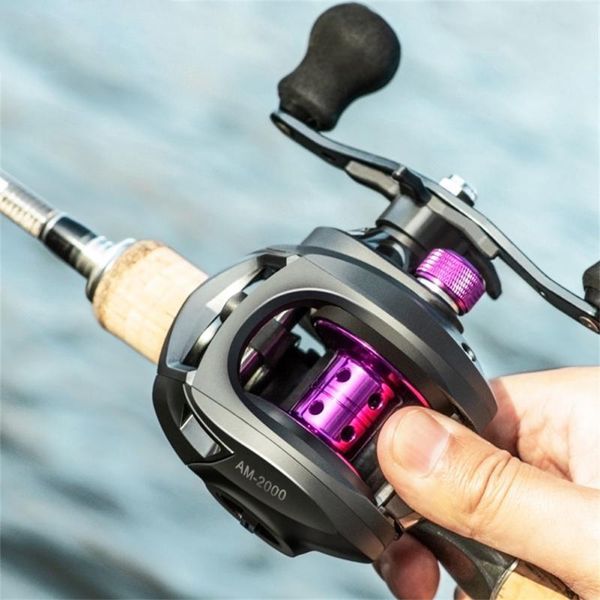 Baitcasting makaraları dönen balıkçılık hattı disk su damla tekerle