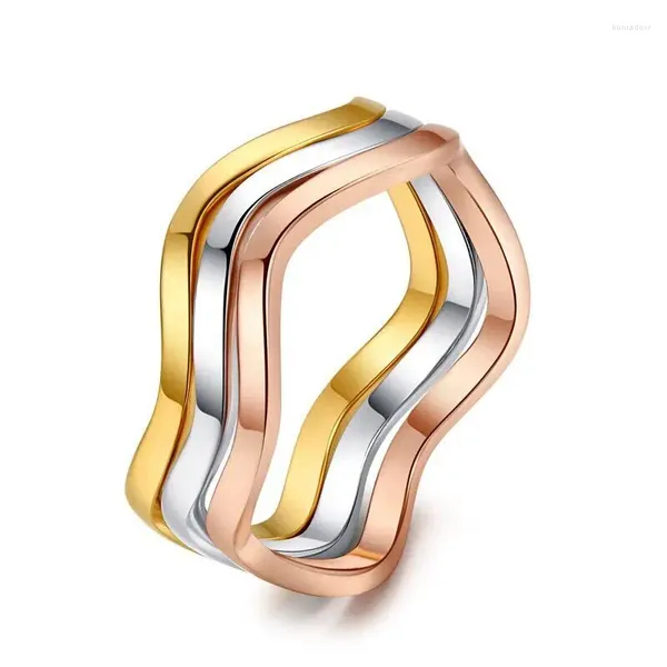 Кольца кластера MxGxFam, три цвета золота, 3 ювелирных изделия для женщин, многоцветный, красивый дизайн