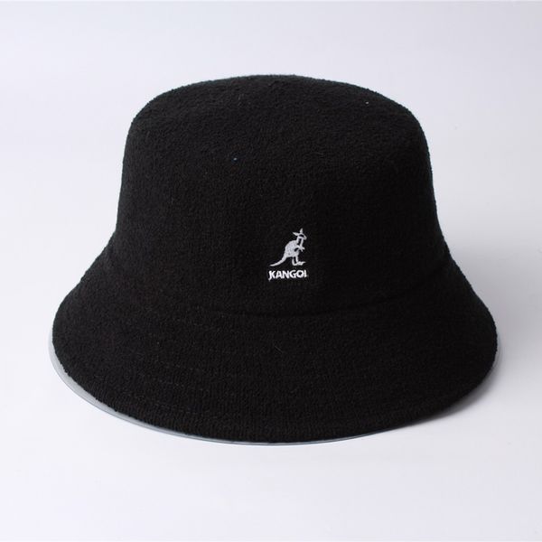 Cappello da pescatore Kangol Cappello da pescatore da donna Secchi grandi Cappello da pescatore coreano Collezione moda casual da uomo Berretto a cupola piatta Cappelli da sole Taglie diverse Cappelli estivi neri