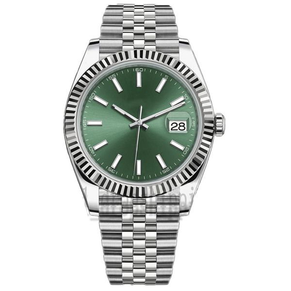 Часы с зеленым циферблатом, автоматические мужские механические часы, полностью из нержавеющей стали, традиционный ремешок, супер светящиеся водонепроницаемые наручные часы, платье Montre