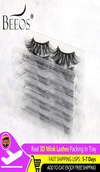 Cílios Postiços Natural 3D Mink Com Bandejas Fluffy Wispy 20MM Cílios Falsos Extensão de Volume Beleza Makeup8016096