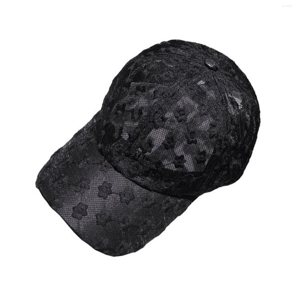 Berretti da baseball Donna Visiera lavabile Casquette Summer Outdoor Daily Lace Flower Berretto da baseball Snapback Mesh traspirante Casual portatile