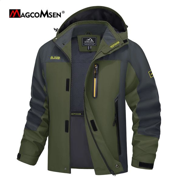 Jaquetas masculinas Magcomsen outono leve blusão impermeável softshell jaqueta à prova de vento casacos de pesca outwear runing caminhadas 231110