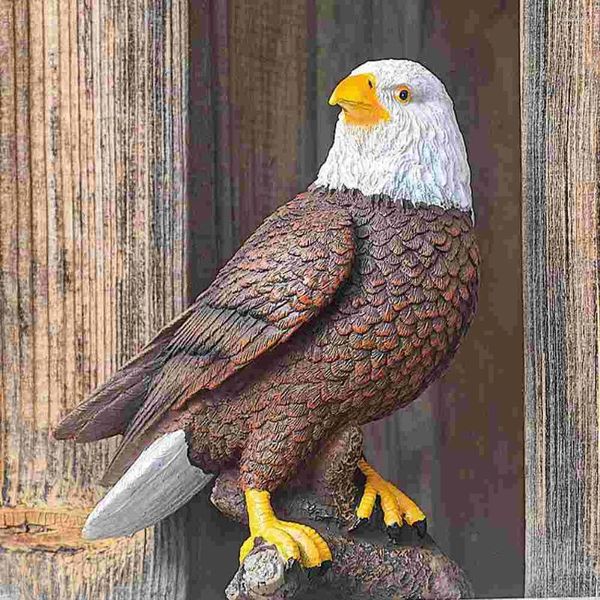 Decorazioni da giardino Statua dell'aquila Figurina di uccello in resina Scrivania da ufficio Decorazione da tavolo per la casa