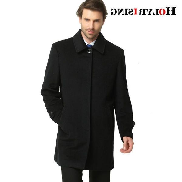 Misto lana da uomo Cappotti Uomo Causale Giacche da lavoro Maschile Girocollo Soprabito Caldo Abbigliamento uomo Nero S-4xl Marca Nadi22