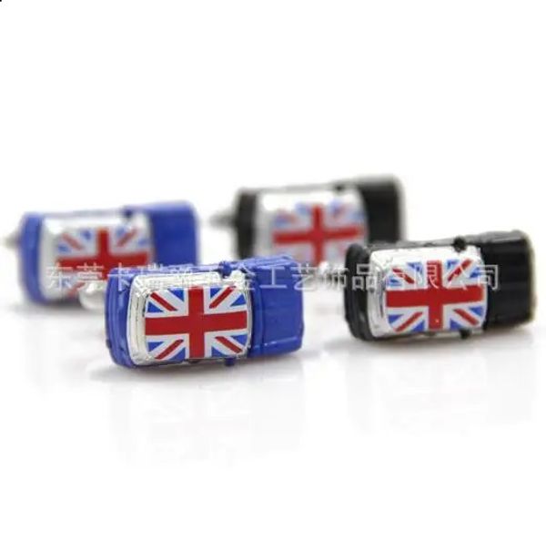 Manşet bağlantıları 10 çift veya 1 pair yenilik İngiliz tarzı 3D mini araba kolklints kaliteli bakır emaye manşet bağlantıları erkek mücevher aksesuar toptan 231109