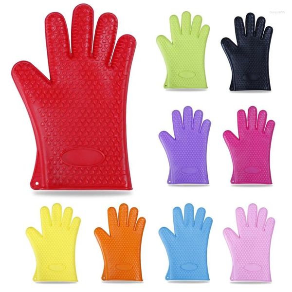 Werkzeuge Silikon Ofen Küchenhandschuh Hitzebeständig Dick Kochen BBQ Grill Handschuhe Gadgets Zubehör Handschuhe