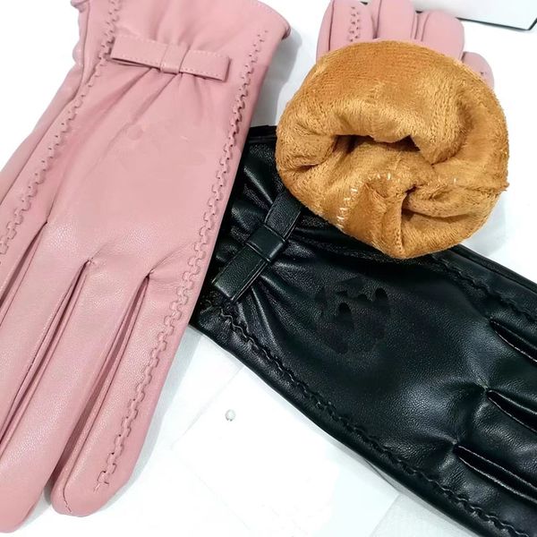 guanti in cashmere Guanti alla moda, designer di fascia alta, guanti in peluche con scatola in inverno