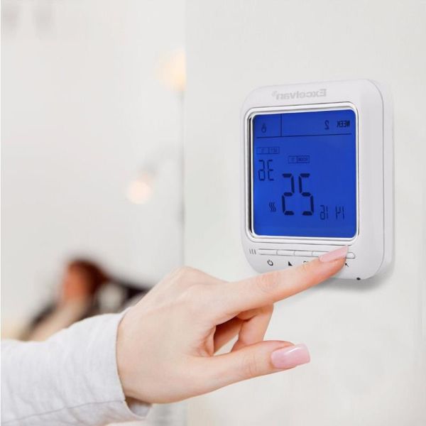 Termostato digitale Freeshipping Programmabile settimanale 16A Termostato per sistema di riscaldamento a pavimento Termostato per temperatura ambiente Otilg