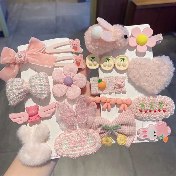 Accessori per capelli Fermaglio in peluche per bambini Autunno e inverno Mollette laterali per bambine Forcine per capelli per bambini carini 231109