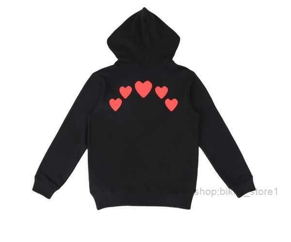 CDG Мужские толстовки с вышивкой Толстовки Play Hoodie Designer Eye Популярные Commes Des Модный бренд Star Same Хлопок Большой свитер с красным сердцем Длинная пара для боулинга WNMJ