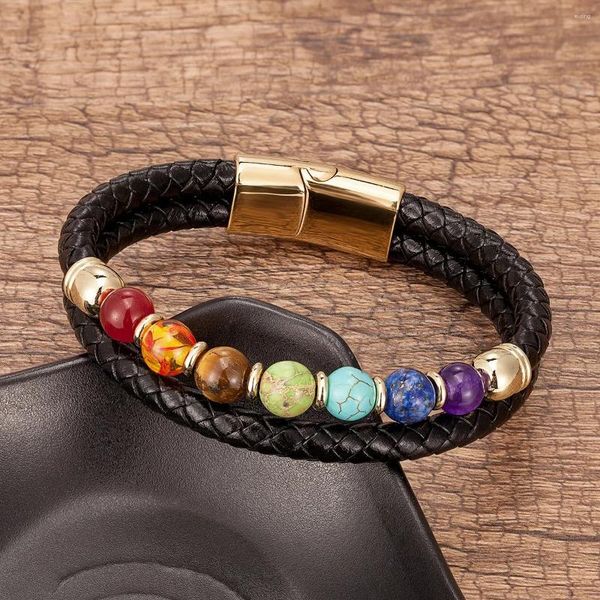 Charm-Armbänder, personalisierbar, Edelstahl, für Herren und Damen, Verkauf von bunten, steingeflochtenen Lederseilen