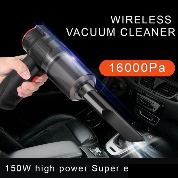 Andere Haushaltsreinigungswerkzeuge Zubehör 16000Pa 150W kabelloser Autostaubsauger Blowable Cordless 2 in 1 Handheld S Home Dual Dhzhk