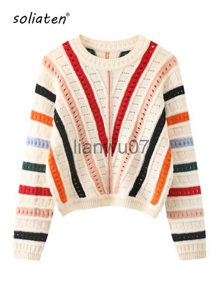 Frauen Pullover Herbst Neue Koreanische Stil Lange ärmeln Sexy Loch Pullover Asymmetrische Lose Pullover Aushöhlen Strickwaren C-057 J231110