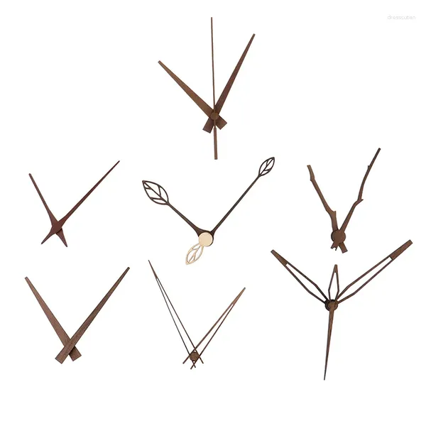 Relógios de parede 1 pc ponteiros de madeira japoneses diy relógio mãos 10-14 polegadas agulha quartzo substituir peças grandes movimentos de relógio