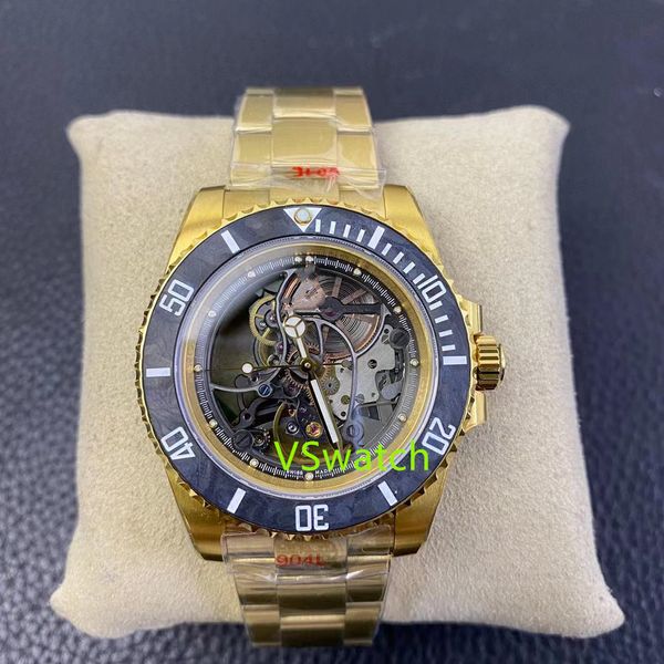 2 Farbe Super Version Herrenuhren Armbanduhren VR Factory 116610 40mm Kohlefaser Edelstahl 904L ETA 3130 Mechanisch Transparent 2576