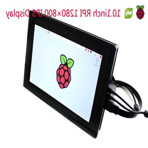 Frete grátis LCD HD-MI de 101 polegadas (B) (com estojo) Tela de toque capacitiva 1280 * 800 IPS para Raspberry Pi, Banana Pi, BB Black Windows 10/8 Osae