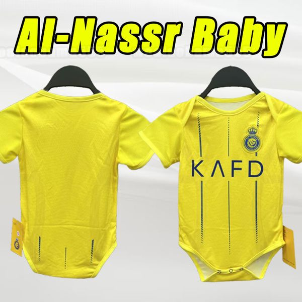 BEBÊ 23 24 Al Nassr FC Camisas de futebol Ronaldo 2023 2024 Home away CR7 Gonzalo Mane Martinez Talisca kit infantil Futebol shiirt Al-Nassr criança enfants