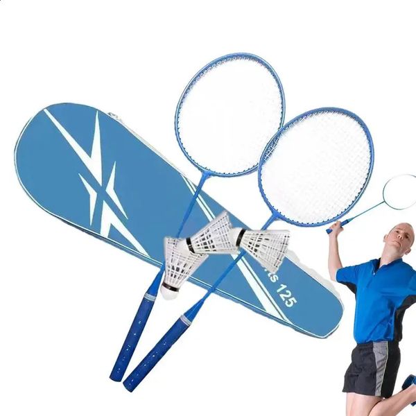 Raquetes de badminton raquete profissional com saco de transporte conjunto ultra leve 2 jogador esportes durável para adultos 231109