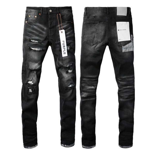 Calça jeans roxa marca americana high street preto vintage transmissão ao vivo915P