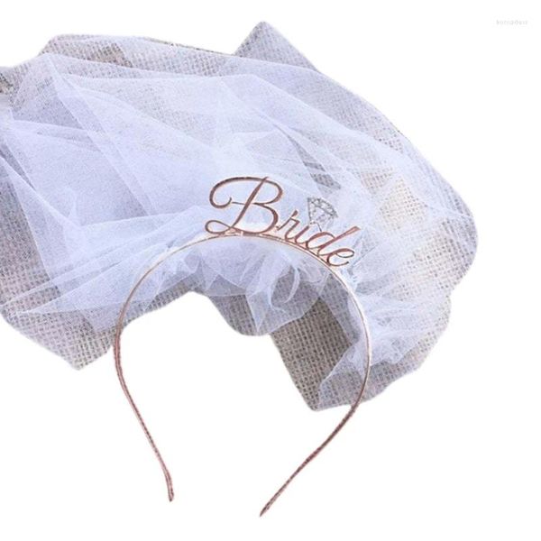 Haarspangen 652F Brautschleier Stirnband Bachelorette Party Braut Hochzeit Kurzes Zubehör