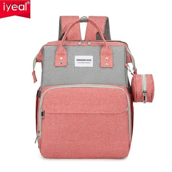 Sacos de fraldas novo saco de mamãe com mosquiteiro carregamento usb oxford pano impermeável multi-função pacote de maternidade mommy bagl231110