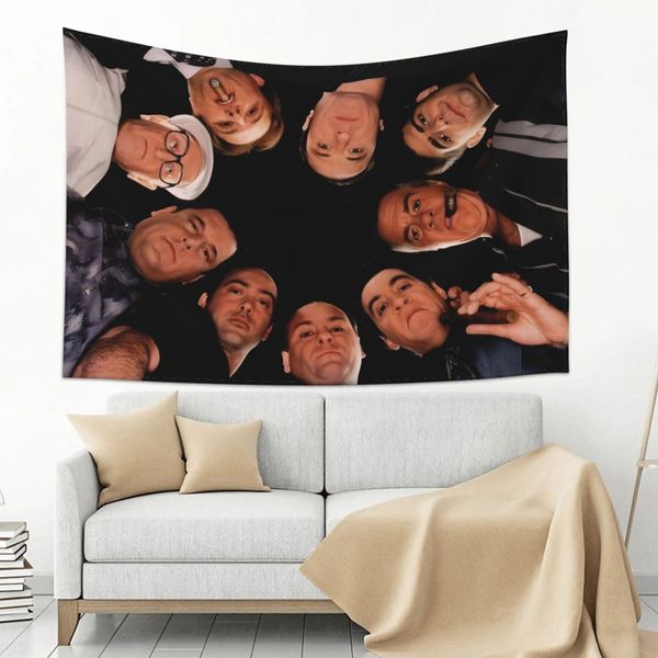 Sopranos cartazes série de tv cartaz arte parede tapeçaria sopranos mafia gang ator decoração da parede do quarto decoração do quarto presentes