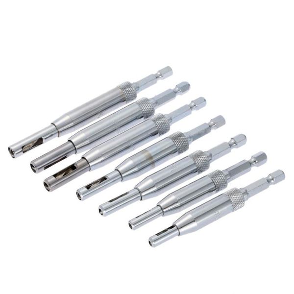 Freeshiping 7 pezzi furadeira utensile elettrico Set di punte per carotaggio Perforatrice Maschiatrice per cerniere per porte Utensili autocentranti per la lavorazione del legno fresatura c Rgjh