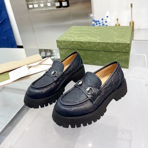 Designer-Freizeitschuhe für Damen, Leder-Loafer mit Stollensohle, Designer-Reise-G-Sneaker, Mode, Horsebit-Männer, flache Laufschuhe, Buchstabenschuhe, Plateau-Loafer mit Box