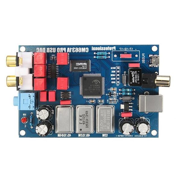 Circuitos Integrados CM6631A Interface Digital 32 / 24Bit 192K Placa de Som USB para I2S / SPDIF Suporte de Saída Coaxial Conectar Decodificador Gvkeq