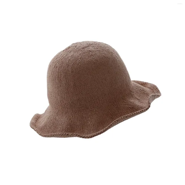 Cappelli a tesa larga 2024 Cappello da pescatore da donna Autunno Tempo libero Colore solido Pieghevole indossabile Secchio Semplice Sole 55-58 cm