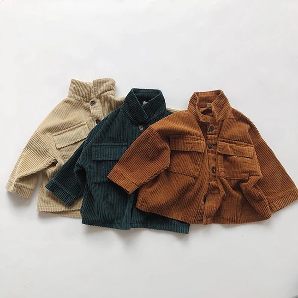 Jaquetas Outono Inverno Bebê Meninos Meninas Corduroy Casaco Coreano Japão Estilo Crianças Roupas Menino Menina Manga Longa Jaqueta Crianças 231109