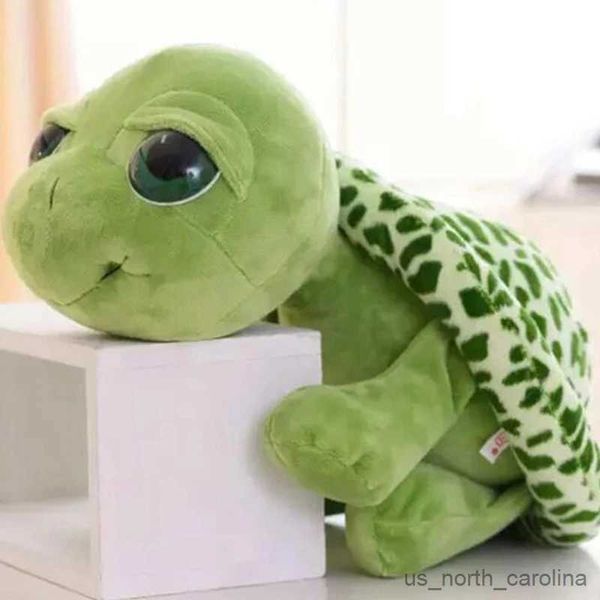 Gefüllte Plüschtiere, Kinderspielzeug, niedliches Baby, supergrün, große Augen, ausgestopfte Schildkröte, Schildkröte, Tier, Plüsch, Babyspielzeug, Geschenk, 20 cm