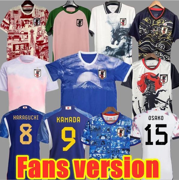 Japão 2023 Camisas de futebol dos desenhos animados ISAGI ATOM TSUBASA MINAMINO HINATA DOAN KUBO ITO ITAKURA MITOMA 2023 2024 Uniforme japonês Homens Mulheres Camisa de futebol