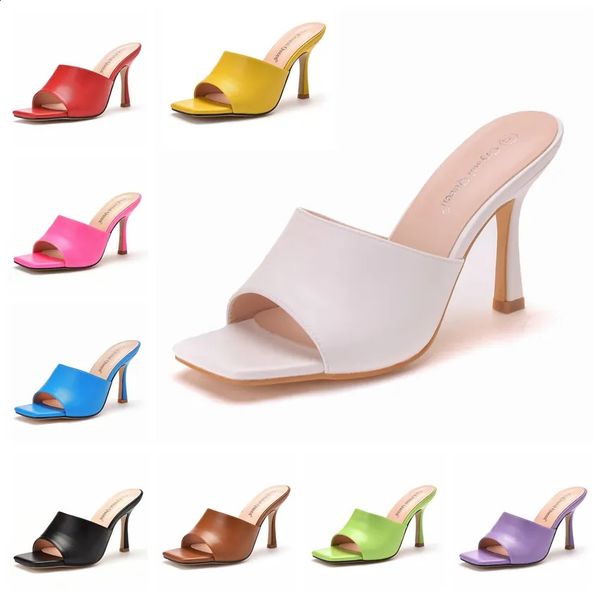 Kleidschuhe Crystal Queen Damen 9 cm High Heels Mules Fetisch Sommer Sandalen Stiletto Hausschuhe Prom Plattform Stripper Candy Color Schuhe 231109