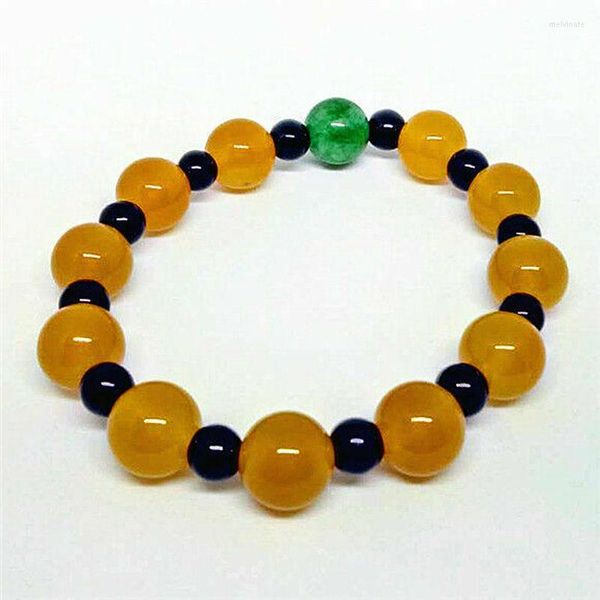 Strand Round Gemstone Minchas Bracelete Jewelry Amulet Jadeita Natural Jadeita