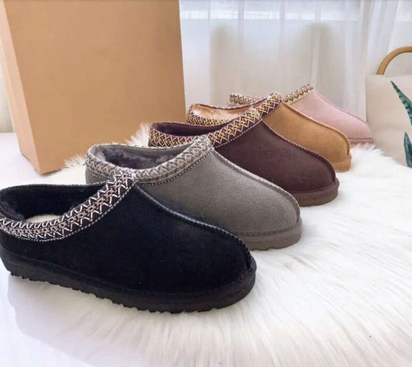 Çocuk Erkek Kız Çocuk Tasman Sippers Boots Sheepsin Peluş Kürk Kart Tuz çantası Ayak Bileği Uggskid ile Sıcak Tutun Uggskid Rahat Rahat Ayakkabılar Güzel Hediyeler 915ess