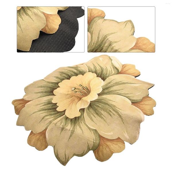 Teppiche 60 cm Blume geformt für Wohnzimmer Sofa Tisch Matte WC Wasser absorbierende Anti-Rutsch-Boden Nachtdecke Schlafzimmer Teppich